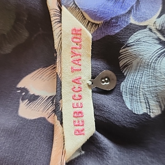 REBECCA TAYLOR Sleeveless Elasticized Waist V-Neck Silk Dress WITH POCKETS - Picture 14 of 16